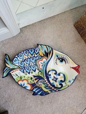 Colorful Serving Platter By España Lifestyle Ceramic